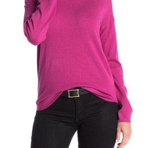 Cyrus - Mock Neck Zip High/Low Tunic Sweater